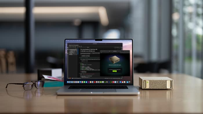 NVIDIA Spark personal AI supercomputer on a desk